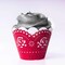 Red Rose Pattern Cupcake Wrappers &#x26; Liners | 25 PC Set